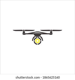 icono de vector de plantilla de logotipo drone