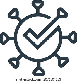 prueba de logotipo para el virus de la corona 