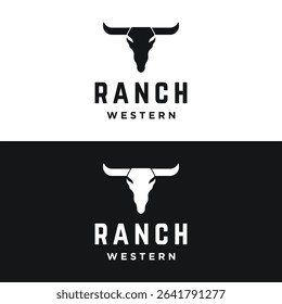 Logo texas ranch western retro vintage.Logo for business, restaurant, bar.