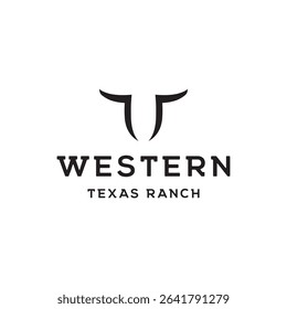 Logo texas ranch western retro vintage.Logo for business, restaurant, bar.