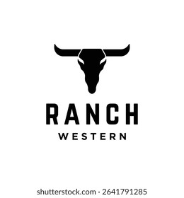 Logo texas ranch western retro vintage.Logo for business, restaurant, bar.