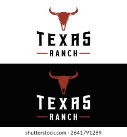 Logo texas ranch western retro vintage.Logo for business, restaurant, bar.