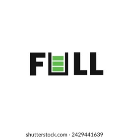 Batería de texto de logotipo con fondo en blanco