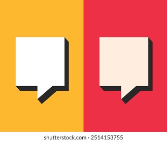 Logo text bubble chat unique design with blank background