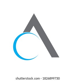 forma de texto de logotipo a combinada con los números 1 y c