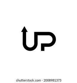 Up Logo Text Template design