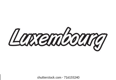 Logo text word typography design for european capital city luxembourg with black color on white background