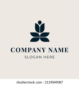 Logo for textiles, home apparel store, cosmetics, hotel or boutique. Logo for the company. Vector graphics.