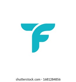 logo tf design vector modern graphic