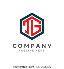 Logo TG Polygon simple design