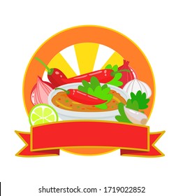 Logo Thai Chili Sauce Vector