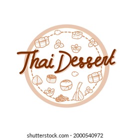 Logo Thai Dessert  on background.