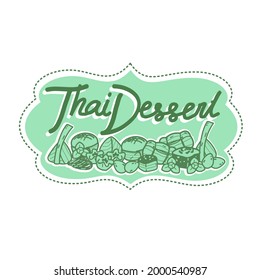 Logo Thai Dessert  on background.