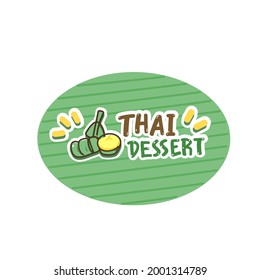 Logo de Thai Dessert en segundo plano.