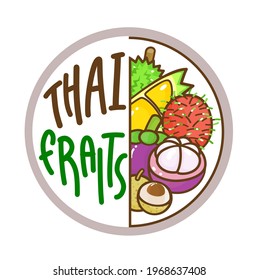 Logo Thai Fruit  on background vector.