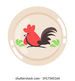 Logo Thai Style with Chicken Vector