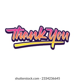 LOGO THANK YOU VECTOR GRAPHIC LETTERING