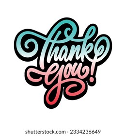 LOGO THANK YOU VECTOR GRAPHIC LETTERING