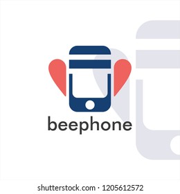A logo that combine between bee and phone then become a great logo for your business. 