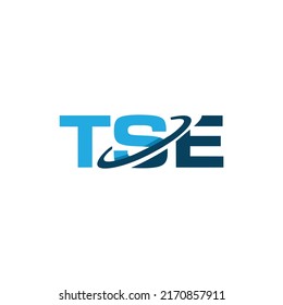 a logo that combines 3 letters, namely the letter t, the letter s, the letter e