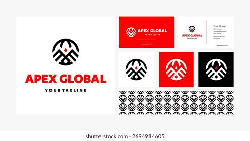 A logo that combines abstract bird outlines, and a globe.