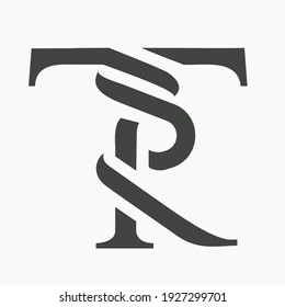 A logo that combines T and R serif letters in a classic modern style for personal brands, wedding monograms, etc. This logo looks mature and luxurious.
