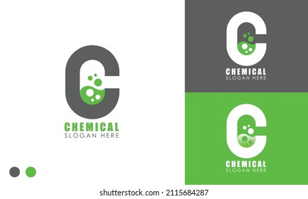 a logo that comes from a combination of the letter C and chemical illustrations, perfect for the chemical and pharmaceutical industries