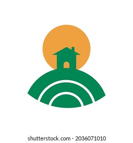 The logo that I created has the concept of a healthy house, where I combine a house with a garden
