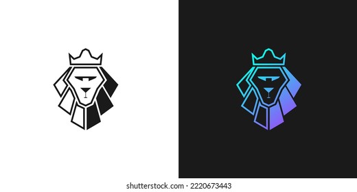 a logo that depicts a lion's head with a crown and a small symbol in the form of a luxurious glass that signifies the majesty and co-popularity of a beverage brand