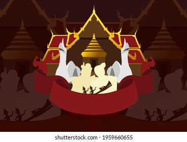 It is a logo that depicts a temple in Thailand.