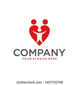 
A logo that describes the love of parents to their children
