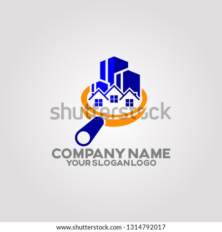 a logo that describes services that provide home inspection before property purchases  . The target audience is home buyers and real estate agents.