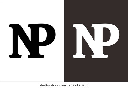 logo that forms the letters "N" and "P". White and black background.