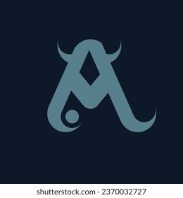 A logo that has a horn on it and a small ball underneath as a sign of the rapid progress of a company or other business people.