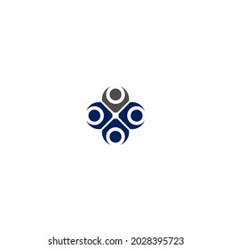 a logo that represents people progressing and growing