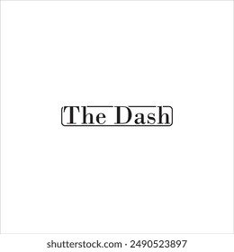 The logo that says The Dash is square in black and on a white background