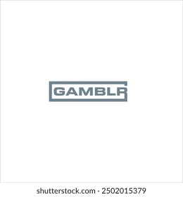 The logo that says GAMBLR is square in gray and has a white background