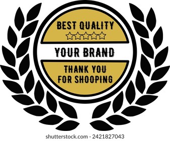 a logo that says thank you, can be used for your company or online shop