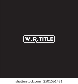 The logo that says WR Title is square in white and has a black background