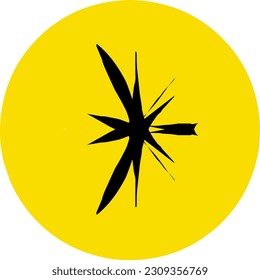Un logotipo que tiene forma de dirección cardinal con varias direcciones cuidadosamente