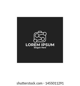Logo that suitable to Science & Business Industry. Black Background