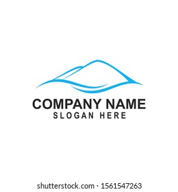 logo with the theme of an abstract illustration of a mountain