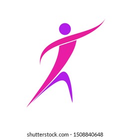 logo with the theme of a dancer