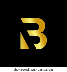 logo with the theme of the letter b abstract in gold