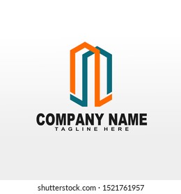 logo with the theme of the letter N abstract