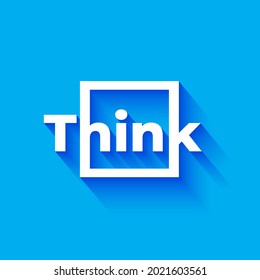 Logo of a Think vector icon Text logo, Simple and clean, flat design, Suitable for communication company or service