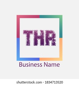 Logo THR Business Letter Logo Design With Simple style