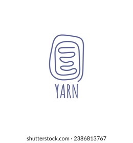 The logo is a thread that forms a unique shape.