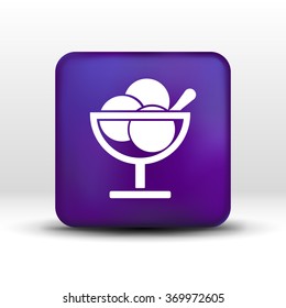 Logo with three balls ice cream food.