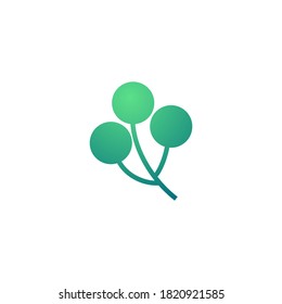 logotipo de tres brotes en una rama